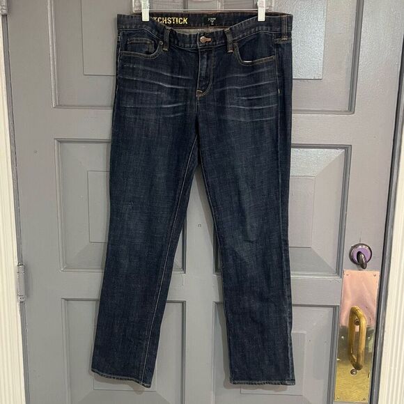 J Crew Woman’s Matchstick Stretch Whisk Front Cotton Spandex 80280 Sz 32S - Picture 1 of 7